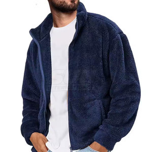 Vente directe d'usine Veste en sherpa pour homme Hiver Coton polaire Col montant Personnalisable Haute qualité Écologique - Product Image 3