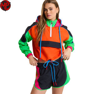 Women's Multi-Color Soft Shell Outdoor Jacket and Shorts Set Windbreaker & Nylon Tracksuit Plus Size <b>Rain</b> <b>Gear</b> - Product Image 5