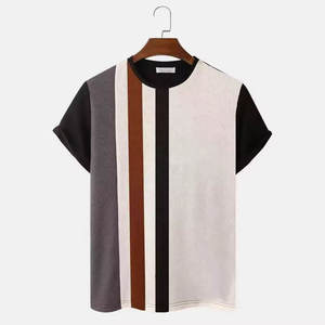เสื้อยืดผู้ชายคอกลมแขนสั้นสำหรับผู้ชายเสื้อลำลองทรงโอเวอร์ไซส์ดีไซน์ใหม่โลโก้แบบกำหนดเอง - Product Image 1