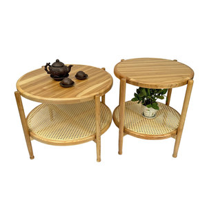 Modern Design High-<b>End</b> Oak Wood Double Sofa <b>Table</b> for Living Room-TT68244 - Product Image 4