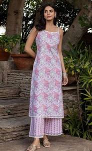 Wholesale Casual Wear Cotton <b>Kurti</b> with Bottom Collection Comfortable Daily Wear Ethnic Sets <b>for</b> <b>Women</b> OEM ODM Services - Product Image 6