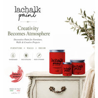 Peinture acrylique pour meubles 53 SCARLET 5L LaChalk, peinture hybride à la craie et à la résine, fabriquée en Italie