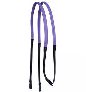 Rênes d'entraînement anglais de haute qualité pour l'équitation en cuir noir avec poignée en caoutchouc antidérapante rênes d'école flexibles souples - Product Image 2