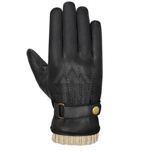 Nouveaux gants en cuir design personnalisé Gants en cuir de haute qualité pour hommes Gants en cuir pour hommes vente en gros - Product Image 3