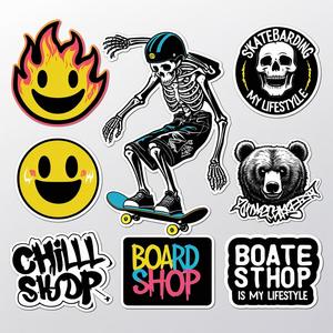 Pegatina de PVC impresa UV personalizada para DTF, calcomanía impermeable para equipos deportivos, pegatinas con logotipo de botella de agua de marca, embalaje bajo - Product Image 3