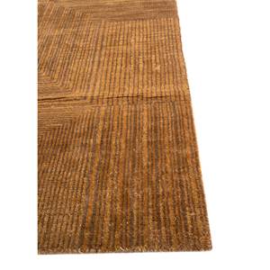 Alfombra Kavi Gold de Lana y Seda de Bambú Anudada a Mano, Modelo Esk-472 con Patrón Geométrico para Uso Doméstico - Product Image 4