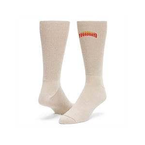 High Quality Men's <b>Wool</b>/Acrylic Knitted Anti-Bacterial Quick Dry Breathable Sports <b>Socks</b> with Custom Embroidery Logo - Product Image 3