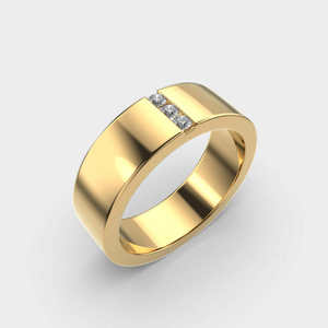 Bague pour homme en or plaqué 925 avec moissanite taille trilogie de 0,20 carat, sertie pavé, style hip-hop, pour fiançailles, anniversaire, cadeau pour mari - Product Image 2