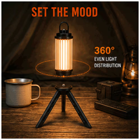 Lampu Camping LED USB-C Isi Ulang Grosir, Bahan ABS+PC, Tahan Air IPX5, Lubang Berulir 1/4" untuk Hiking, Memancing, Berkemah