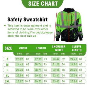 Sudaderas CON CAPUCHA DE SEGURIDAD reflectantes de construcción cálida de invierno de alta visibilidad para hombres de Elegant Sports - Product Image 6