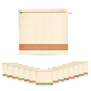 Sac sari en coton promotionnel lavable, logo personnalisé et organisateur écologique pour saris et cadeaux - Product Image 1
