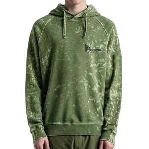 Sweat-shirts pour hommes de couleur verte, prix de gros, haute qualité, logo personnalisé, produits tendance, sweat-shirt délavé à l'acide pour hommes - Product Image 1