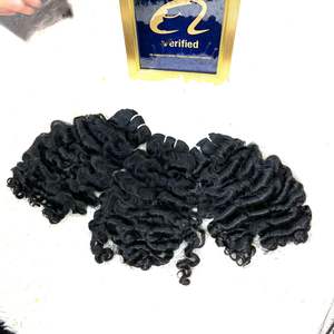 วิกผมแท้แบบชาวบราซิลสำหรับผู้หญิงผมหยิกเป็นลอนสำหรับผมแท้สีดำใส DHL VIP - Product Image 4