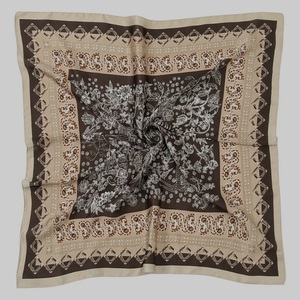 Pañuelos cuadrados con logotipo de impresión digital personalizada, pañuelo de seda con estampado a doble cara, pañuelo para la cabeza de mujer, algodón orgánico puro, muy vendido. - Product Image 4