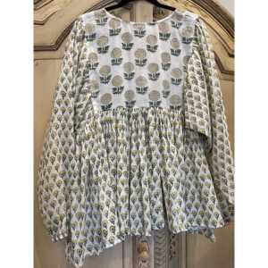 Top Estilo Bohemio Chic Gypsy - Bordado Floral de Margaritas en Seda y Chifón, Talla XL, Talla Única, Sin Cuello, con Decoración de Encaje - Product Image 5