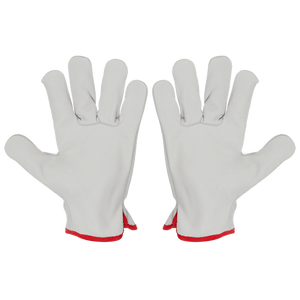 Guantes de seguridad de cuero de grano de vaca de mejor rendimiento para protección de manos industrial para conductores construcción uso doméstico - Product Image 1