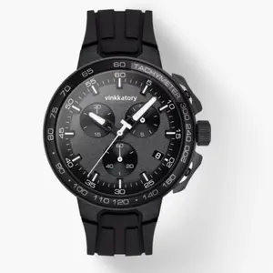 Nuevo reloj de lujo de marca superior para hombre T-Race Cycling Vuelta 2017 negro 44,5mm cronógrafo de acero inoxidable reloj de cuarzo multifunción