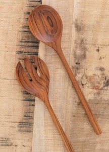 ชุดเสิร์ฟไม้สัก ชุดช้อนไม้กระถิน - Product Image 6