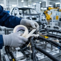 Ruban en tissu de fibre de verre haute adhérence 260°C silicone pour isolation de conduits CVC, emballage automobile, personnalisé OEM
