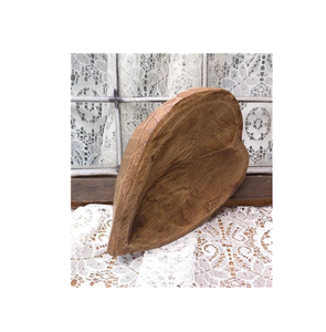 Decoración del hogar Tazón de masa de madera para forma de corazón y utensilios de cocina y restaurantes uso al mejor precio color madera natural - Product Image 1