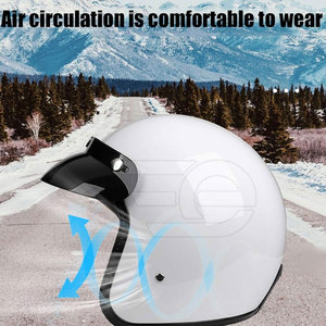 Open Face Helmet Durable ABS Shell Lightweight Ventilated Visor Helmet For Motorcycle Scooter Urban Road Safety Riding Equipment - Product Image 5