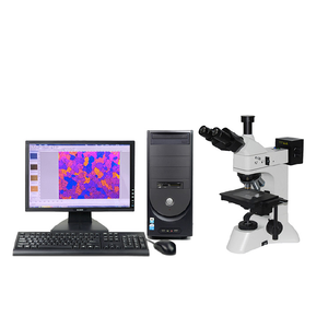 กล้องจุลทรรศน์โลหะแบบตั้งตรงสามตาพร้อมกล้อง - Product Image 3