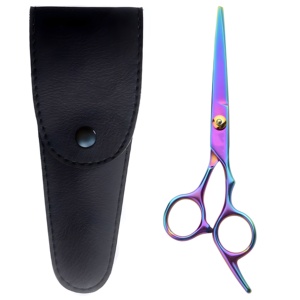 Tendance Design Bord Convexe Ciseaux De Coiffure Spécial multi couleur pour salon professionnel Coiffure Ciseaux En Acier Japonais - Product Image 5