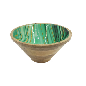 Bol à fruits de forme ronde en bois émaillé blanc fini naturel pour table maison et hôtels nourriture et collations bols de service faits à la main - Product Image 3