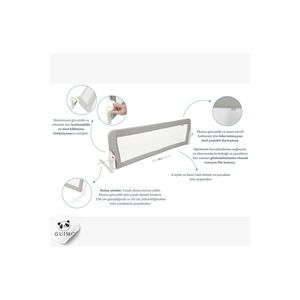 Barrière de lit de sécurité pour bébé pliable de 110 cm certifiée CE, ceinture de protection en tissu polyester, garde-corps de lit sécurisé pour enfant pour une utilisation pratique - Product Image 3