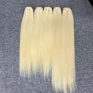 Extensiones de cabello virgen 100% de alta calidad, venta al por mayor, recto Natural, gran Stock, cabello crudo vietnamita, trama de Color claro - Product Image 2