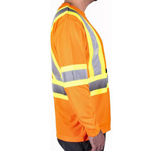 Camisetas de Manga Larga de Alta Visibilidad Hechas en Pakistán, Logotipo Personalizable, Estilo Jugador, Ropa de Seguridad Reflectante Impermeable, Colores Sólidos - Product Image 4