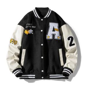 Nouveau design de vestes d'université lâches patchs en chenille Letterman College Bomber de baseball vestes pour hommes - Product Image 1