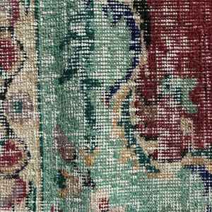 Alfombra Turca Grande de 4.5x9.4 pies, Alfombra Vintage, Alfombra Roja Ikat - Product Image 4