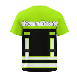 Camiseta de Trabajo de Alta Visibilidad, 100% Poliéster, Ropa de Trabajo Reflectante, Camisetas de Alta Visibilidad - Product Image 2