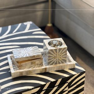 Mother of Pearl Inlay Incense Madhkan Burner MOP Shell Inlay Arabic <b>Candle</b> Holder Bakhoor Mubkhara - Product Image 4