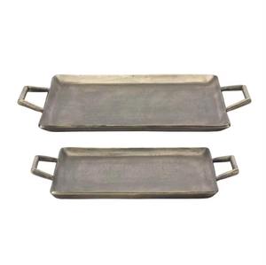 Gold Aluminum Long Serving <b>Tray</b> Restaurant Quality Tableware for Serving Breakfast and Dinner - Product Image 4