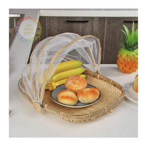 Plateau de stockage des aliments recouvert de bambou-Idéal pour garder les aliments frais et organisés - Product Image 2