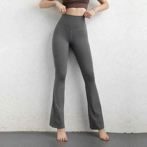 Pantalones deportivos de cintura alta para mujer, pantalones de Fitness para gimnasio, corte de bota de pierna ancha con bolsillo, mallas acampanadas para Yoga - Product Image 2