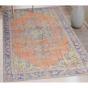 Alfombra Turca Vintage de Chenilla: Decoración con Estilo Rústico, Alfombra Estampada - Product Image 1