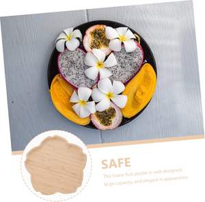 Palettes en bois plateaux en bois moules à cupcakes plateau de fruits plateaux de fruits cosmétiques plat à salade bol en bois plateau de fruits secs - Product Image 5