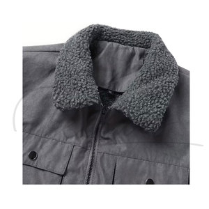 แจ็คเก็ตแฟชั่นผ้าแคนวาสหนา ดีไซน์ล่าสุด สำหรับผู้ชาย สไตล์สตรีทแวร์ฤดูหนาว กันลม ระบายอากาศ พร้อมโลโก้ด้านหน้า - Product Image 3