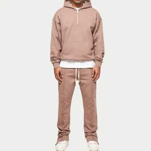 Survêtement en coton personnalisé de haute qualité pour hommes pull à capuche à capuche et pantalon de survêtement surdimensionné lavé ensemble 2 pièces - Product Image 5