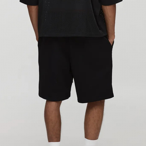 Recién llegado, pantalones cortos de algodón 2025 para hombre, color negro sólido con cuerda de contraste en el interior, pantalones cortos de calle estampados personalizados para hombre - Product Image 2