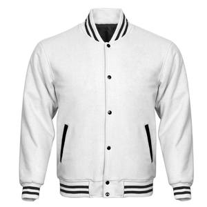 เสื้อแจ็กเก็ตเบสบอลวิทยาลัยสำหรับผู้ชายเสื้อแจ็กเก็ตทีมโรงเรียนปักแบบเย็บต่อกันทำจากโพลีเอสเตอร์และผ้าฝ้ายผสม - Product Image 1