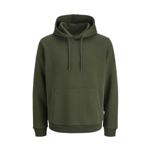 Vente en gros de sweats à capuche courts de haute qualité, poids lourd, avec logo personnalisé, en coton mélangé, polaire oversize, Streetwear, sweats à capuche pour hommes - Product Image 4