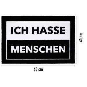 Paillasson moderne réversible, lavable et résistant, avec motif original 'J'ai horreur des gens' en forme de puzzle, pour la maison et le bureau - Product Image 3