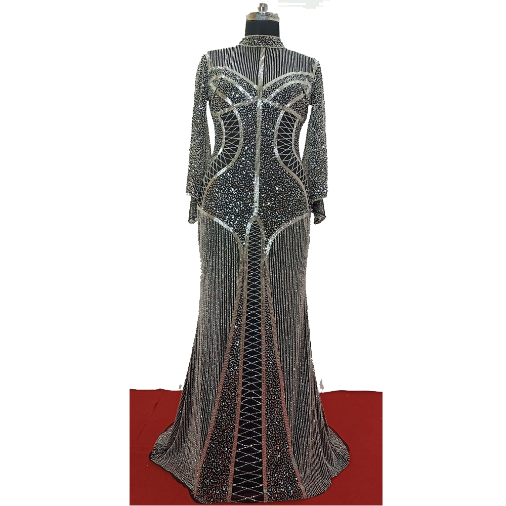 affordable evening dresses lebanon Elegant Sequinned Long Designer Formal Dress 42 main image 1