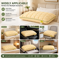 Oreillers de lit pour dormir, qualité hôtelière, 100% fibre de polyester, pour chambre à coucher