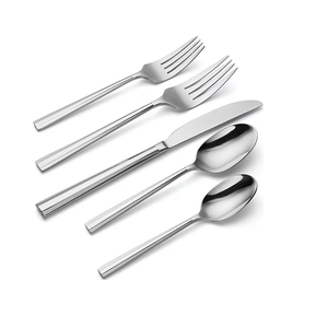 Vente la plus vendue Cuillère à dessert en acier inoxydable Couverts Vaisselle Designer Couverts en argent Design simple - Product Image 5