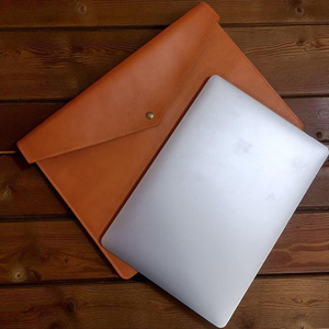Housse pour ordinateur portable portable durable en cuir véritable de qualité supérieure au look rétro pour les affaires de bureau et les GLS-0335 de transport quotidiennes - Product Image 2